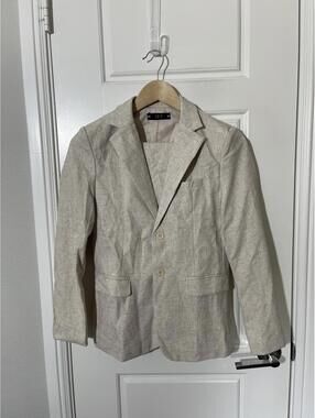 Boys Suits for Kids Size 12 Beige 2 Pieces K109